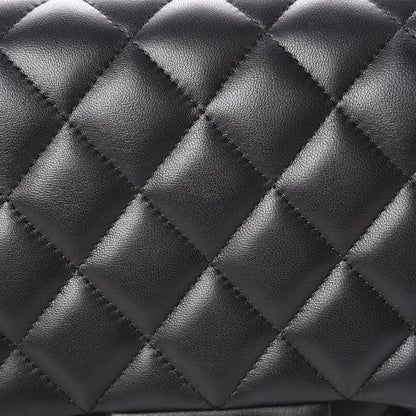 Chanel Lambskin Quilted Jumbo Double Flap So Black 16 of 25