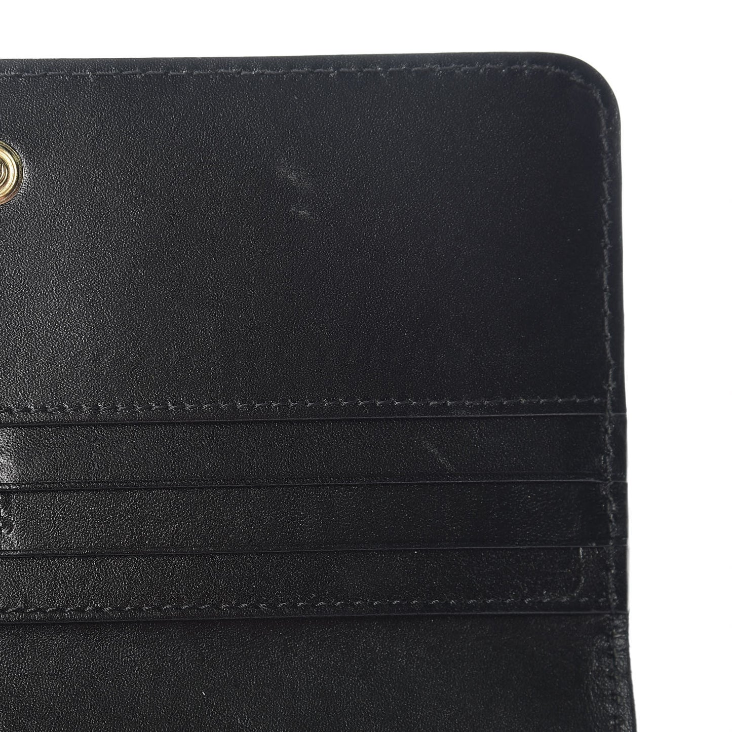 Grain Calfskin Continental Wallet Black