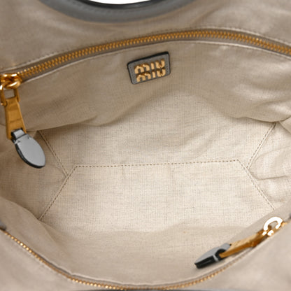 Miu Miu Soft Calf Softy Small Ivy Tote Bag Cornflower 5 of 10