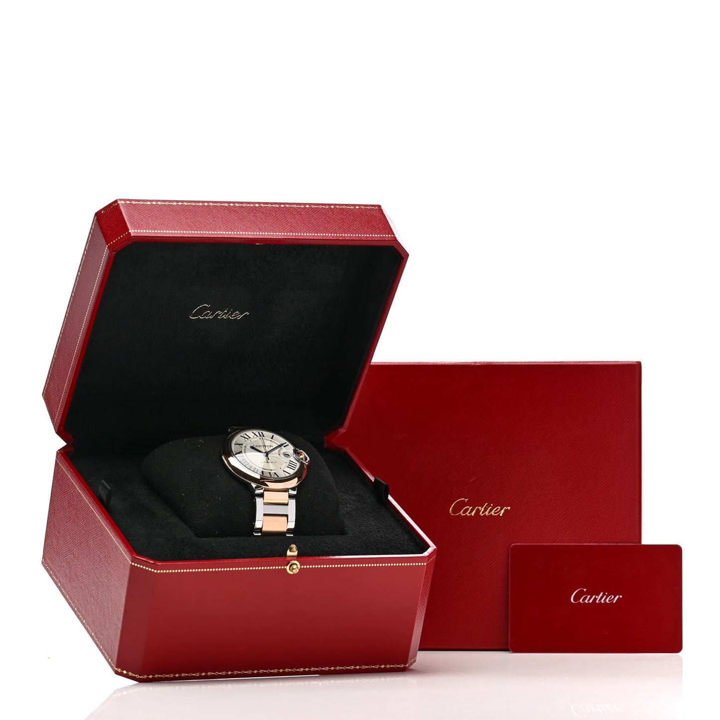 Stainless Steel 18K Pink Gold 42mm Ballon Bleu De Cartier Automatic Watch