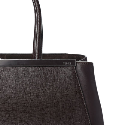 Fendi Vitello Elite Regular 2Jours Tote Caffe Noir 14 of 14