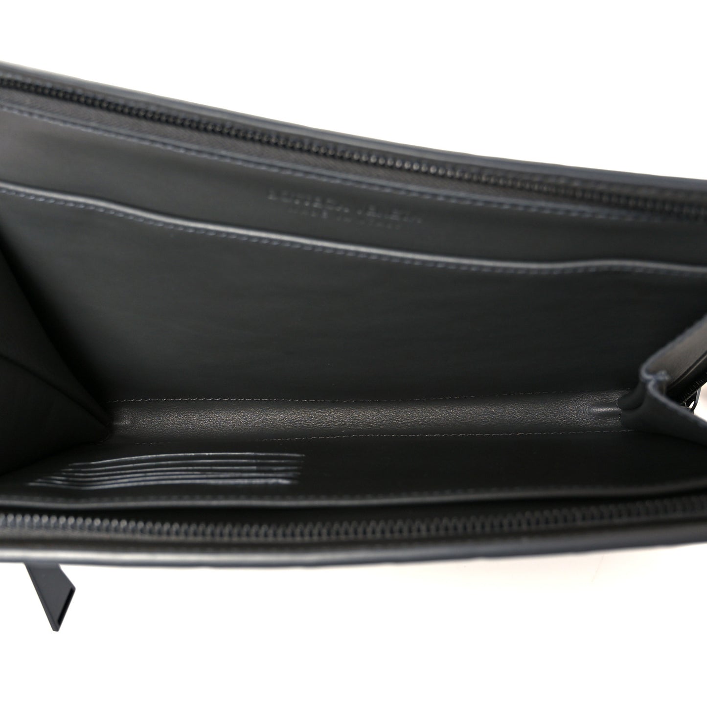 Calfskin Intrecciato Small Document Case Grey