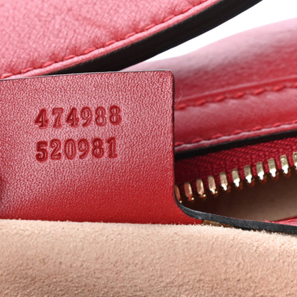 Gucci Apollo Calfskin GG Dadini Embroidered Large Hobo Hibiscus Red 7 of 9