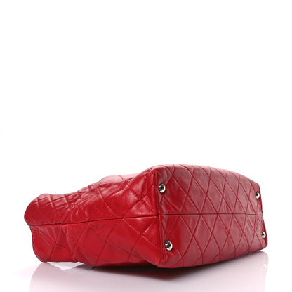 Chanel Calfskin Quilted Large In the Business Tote Red 4 of 10