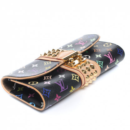 Louis Vuitton Monogram Multicolor Courtney Clutch Black 4 of 7