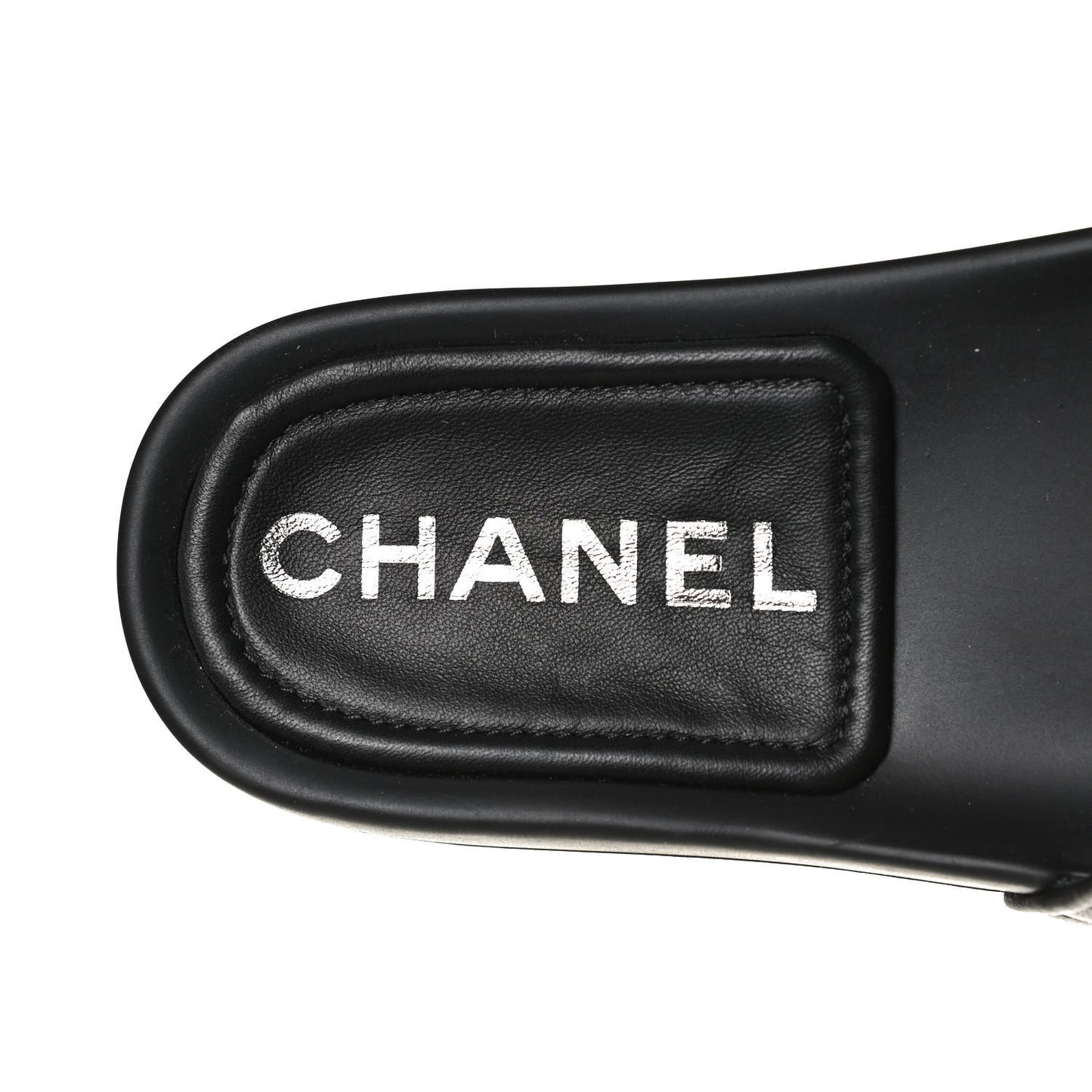 Lambskin Quilted CC Mules Sandals 35 Black
