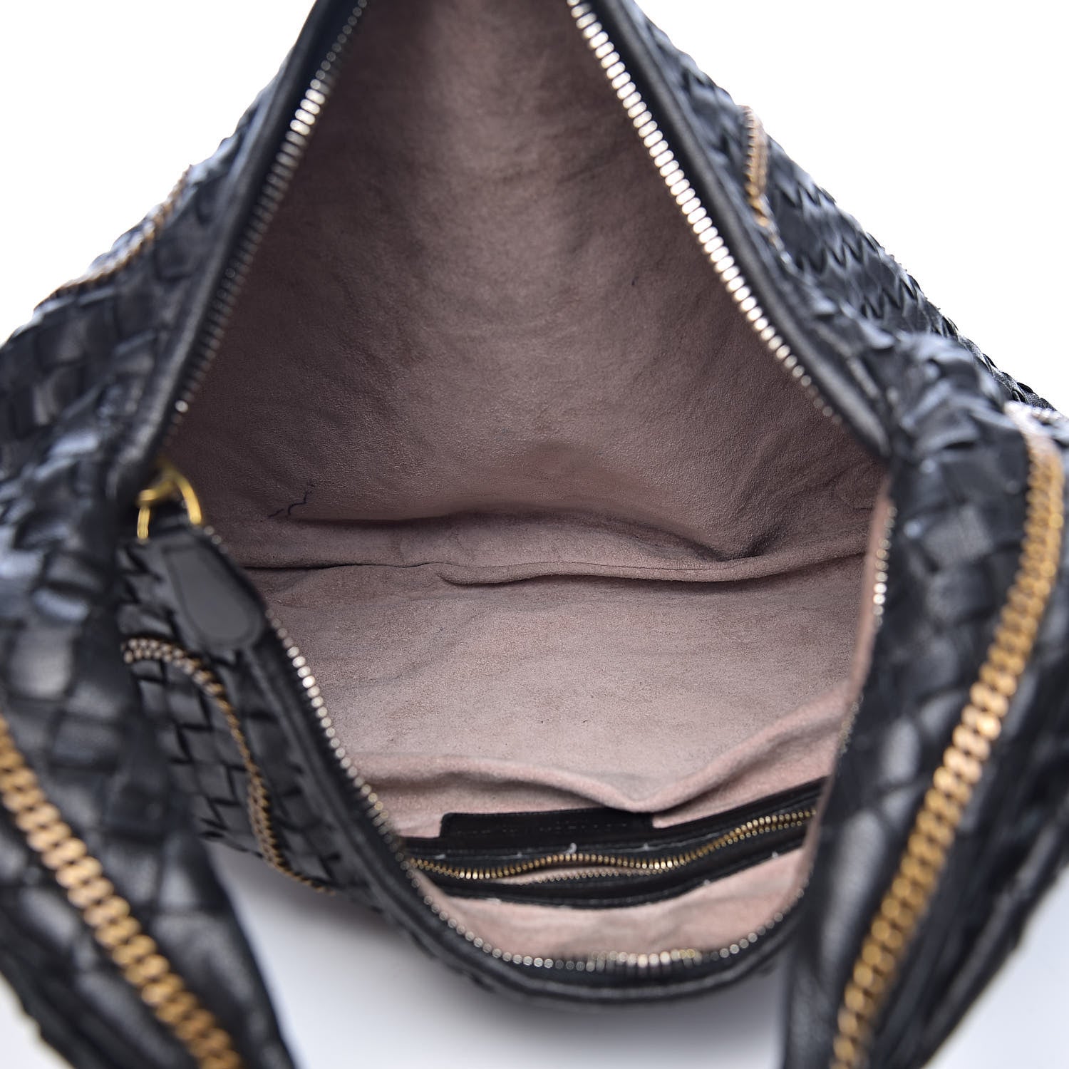 Bottega Veneta Nappa Intrecciato Medium Veneta Chain Hobo Black 5 of 12
