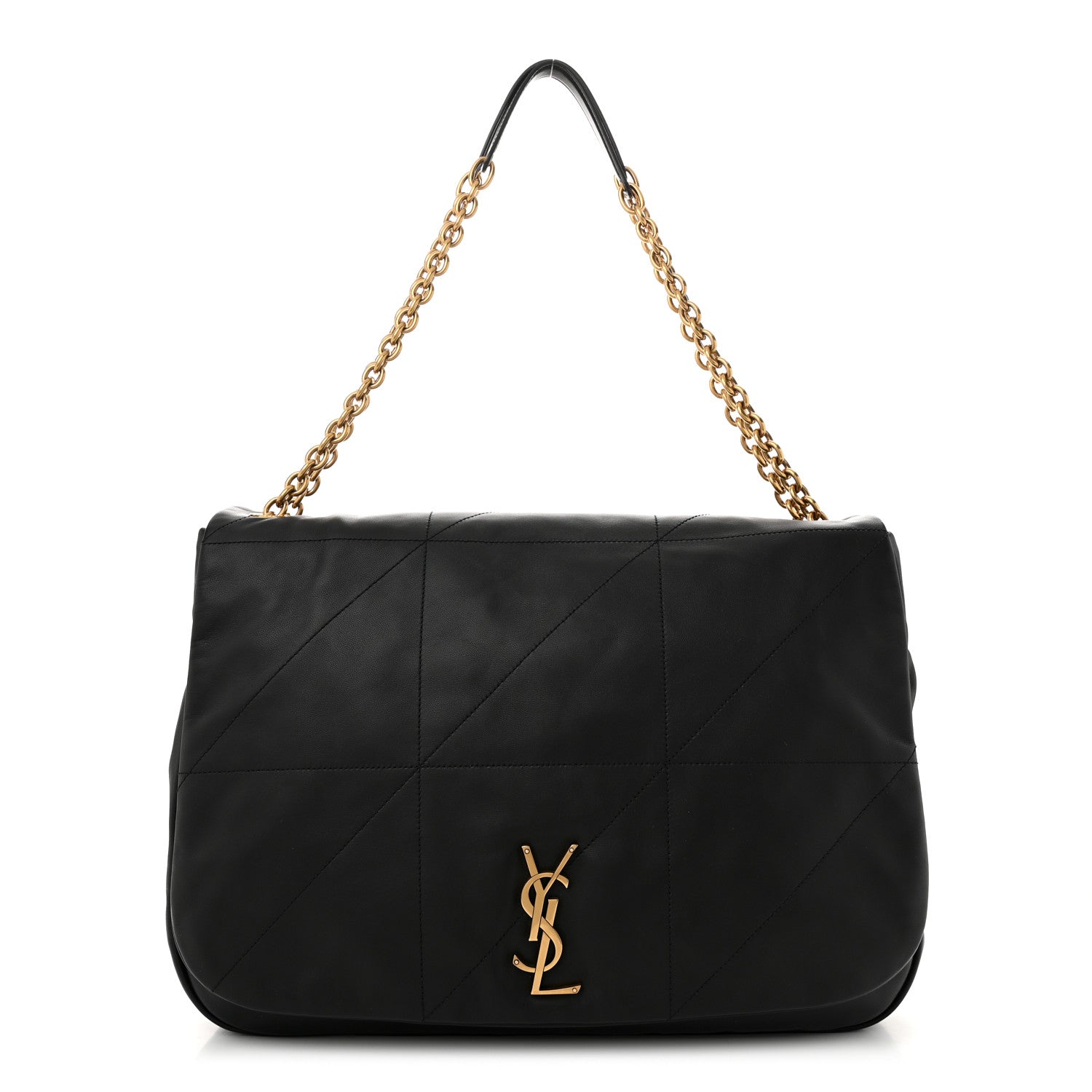 Saint Laurent Lambskin Matelasse Monogram Large Jamie 4.3 Black 1 of 10