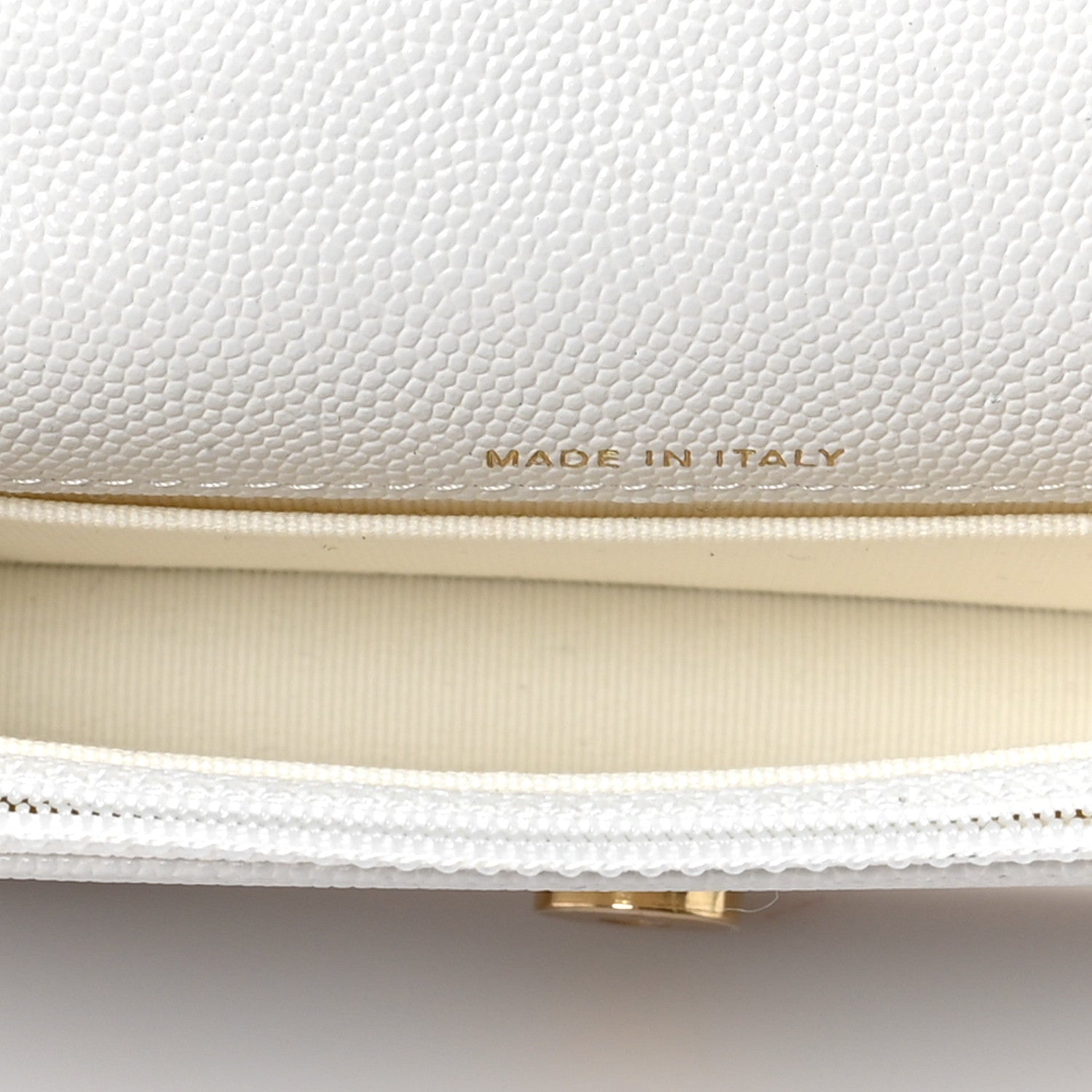 Chanel Caviar Quilted Pocket Twins Clutch With Chain White 5 of 11