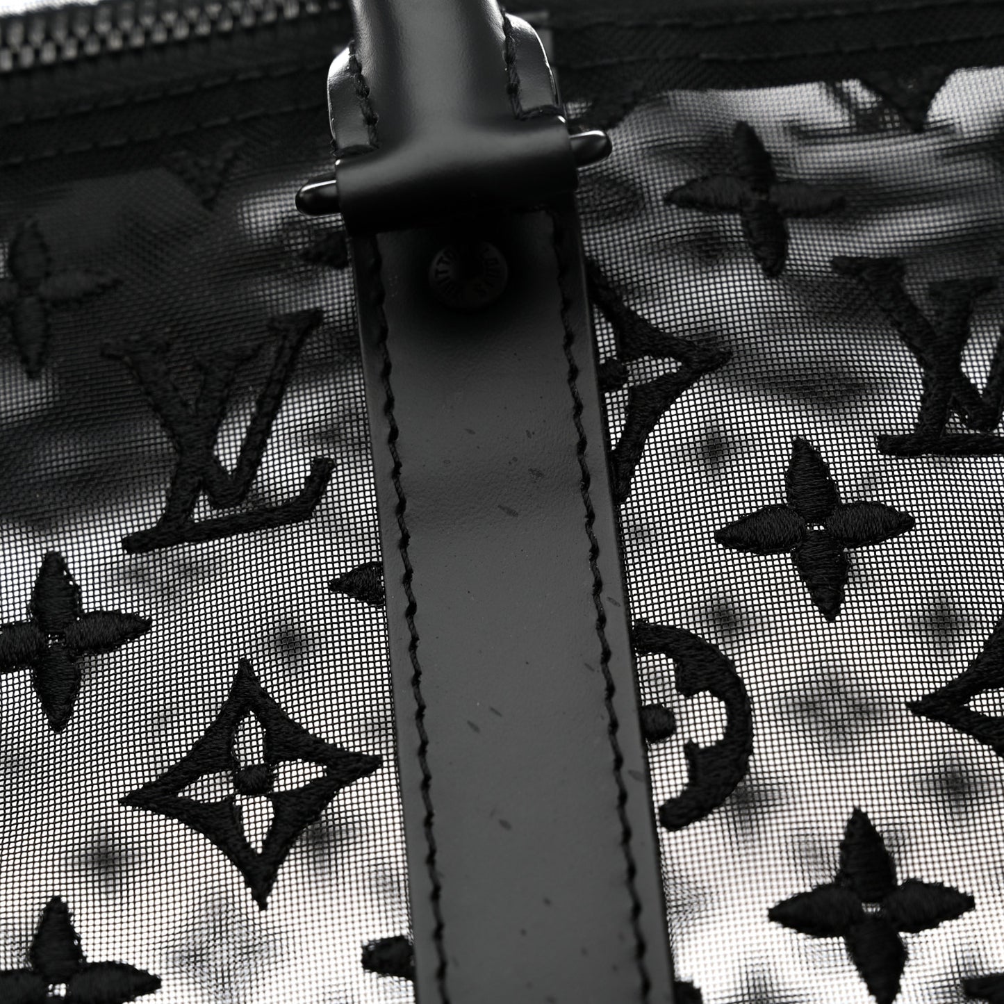 Monogram See Through Keepall Bandouliere 50 Black