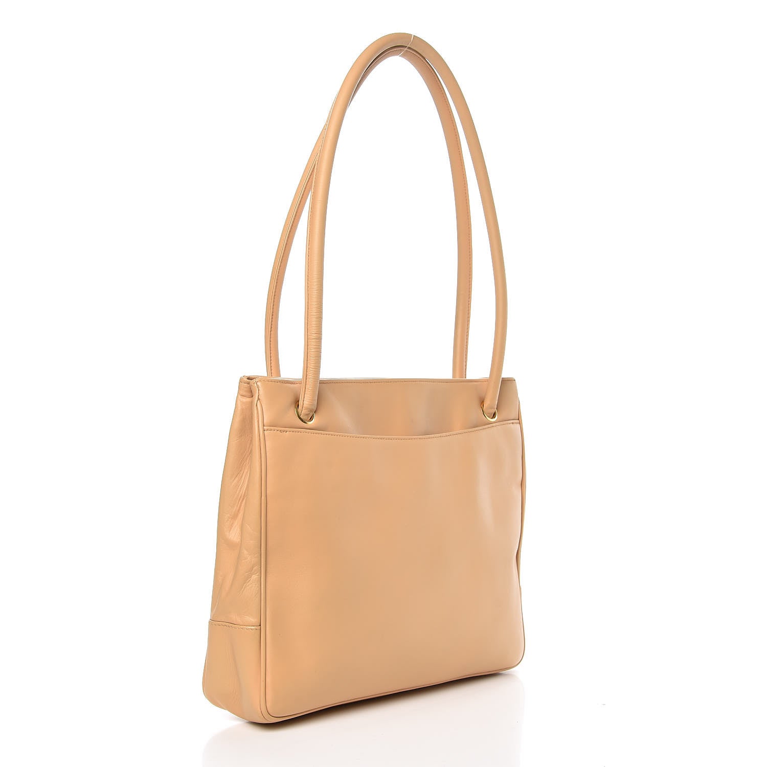 Chanel Calfskin CC Shoulder Bag Beige 3 of 7