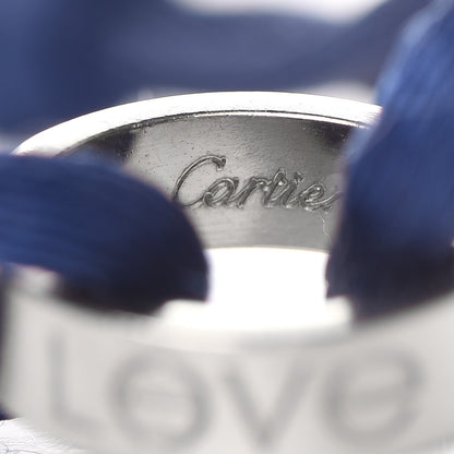 Cartier 18K White Gold Charity LOVE Adjustable Cord Bracelet Royal Blue 3 of 4