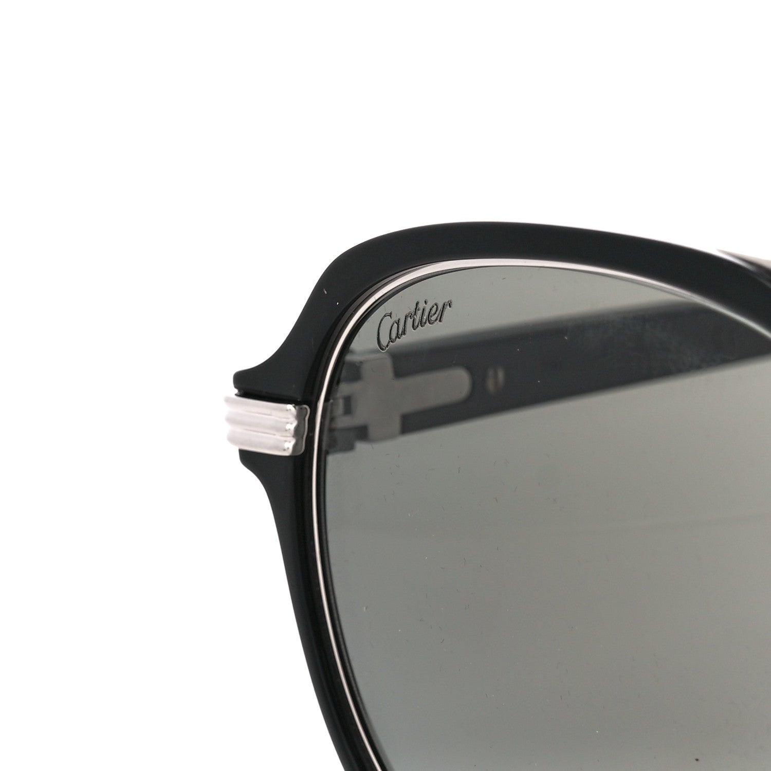 Cartier Metal Aviator CT0159S Sunglasses Silver Black 7 of 8