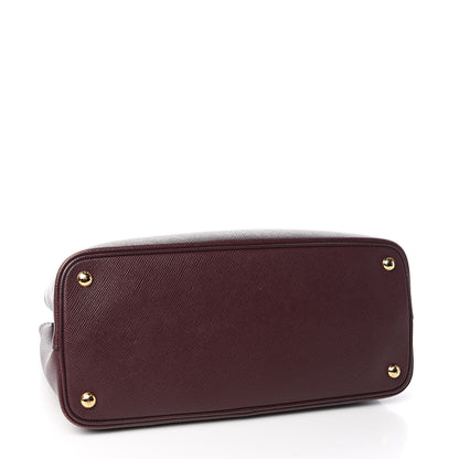 Prada Saffiano Cuir Medium Double Bag Granato Marmo 4 of 12