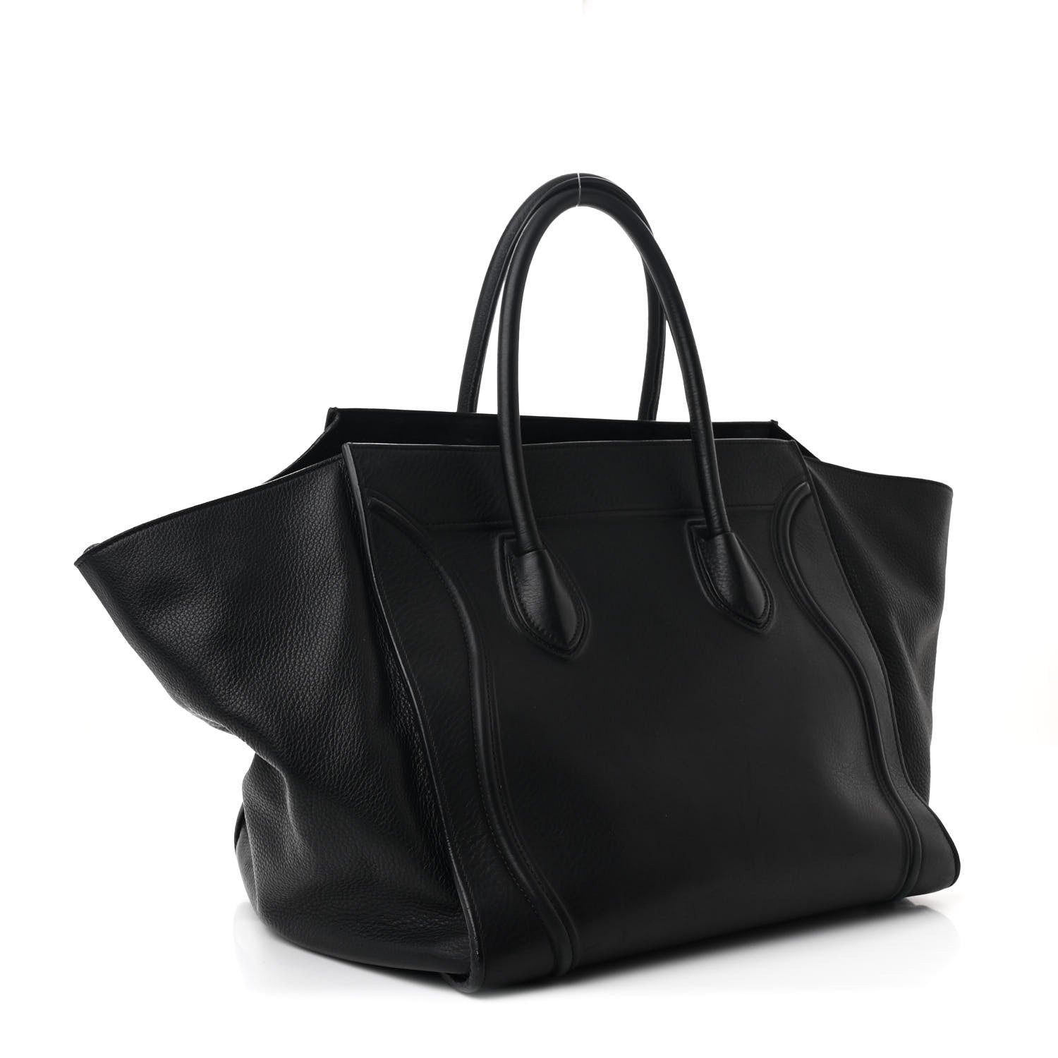 Celine Supple Calfskin Medium Phantom Luggage Black 3 of 11
