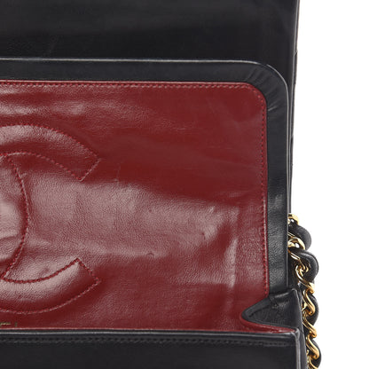 Chanel Lambskin Quilted Medium Double Flap Black 15 of 20