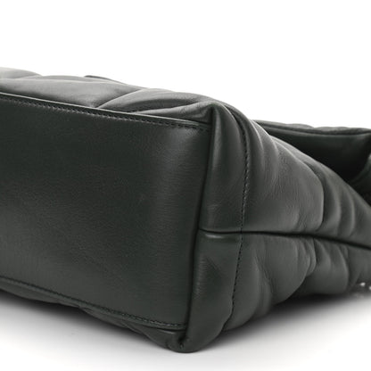 Saint Laurent Lambskin Quilted Small Loulou Puffer Monogram Chain Satchel Concrete 10 of 13