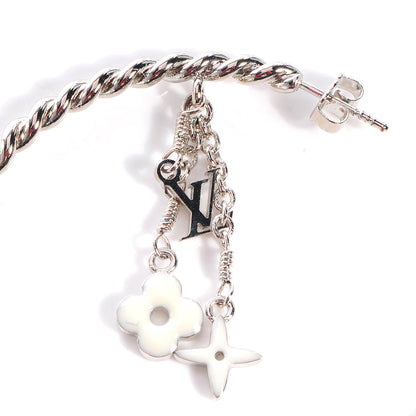 Louis Vuitton Sweet Monogram Creole Hoop Earrings White 3 of 4