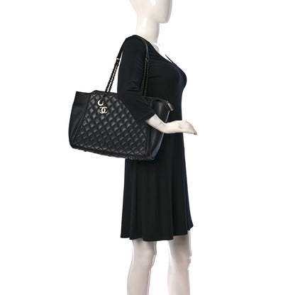 Chanel Lambskin Quilted Shopping Tote Black 2 of 14