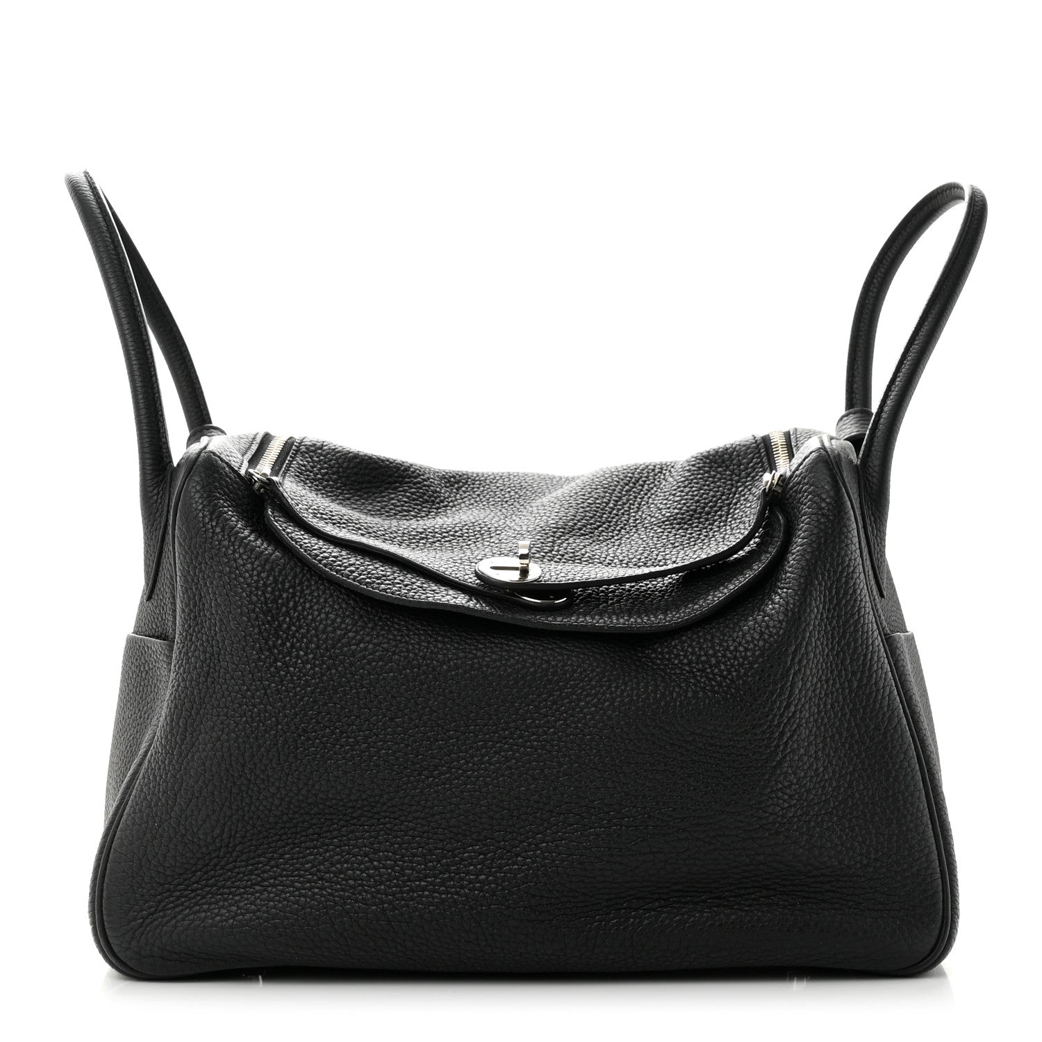 Hermes Taurillon Clemence Lindy 34 Black 1 of 10
