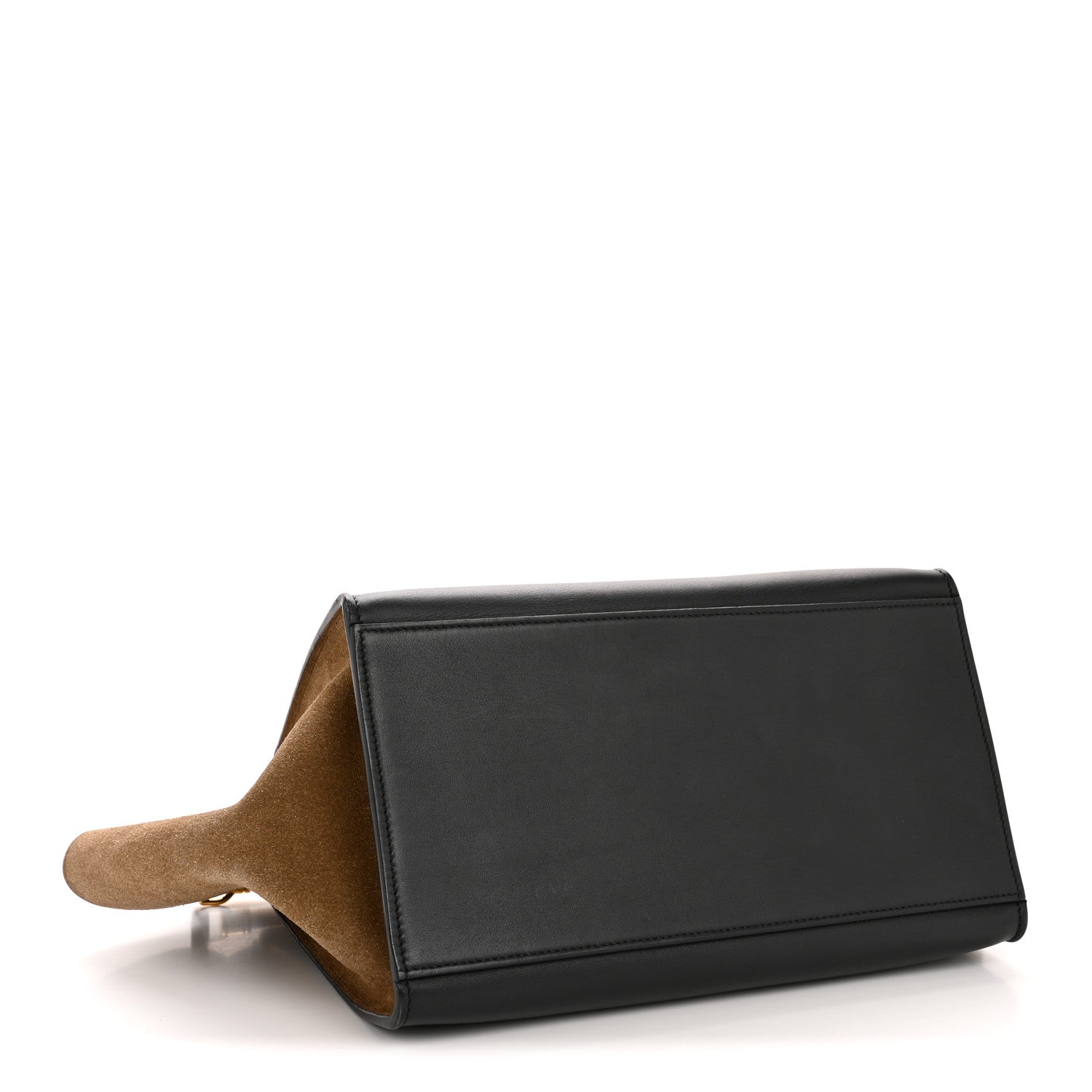 Celine Smooth Calfskin Suede Medium Tri-Color Trapeze Cream Black Brown 4 of 13