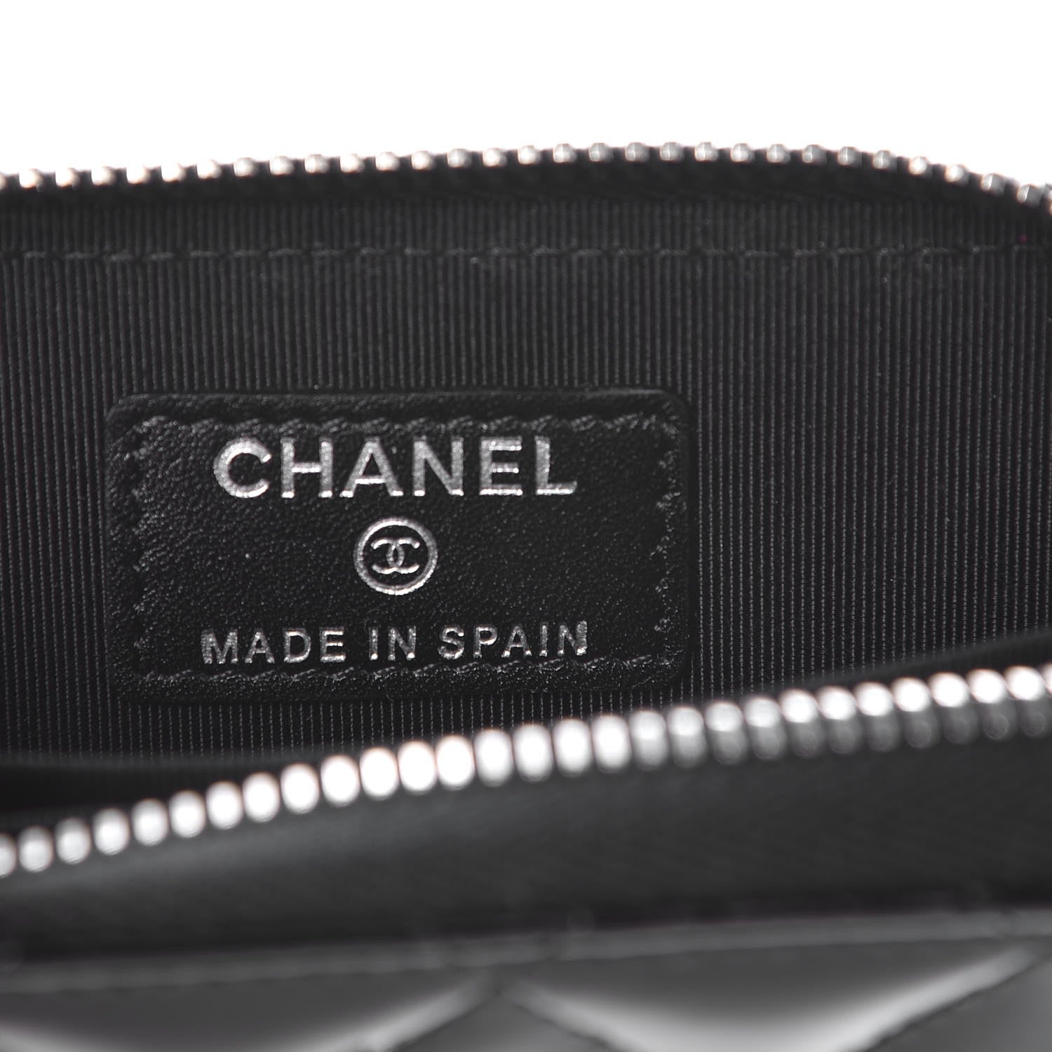 Chanel Patent Calfskin Quilted Zip Coin Purse Black 6 of 10