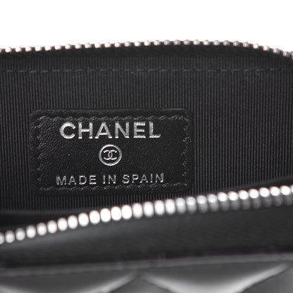 Chanel Patent Calfskin Quilted Zip Coin Purse Black 6 of 10