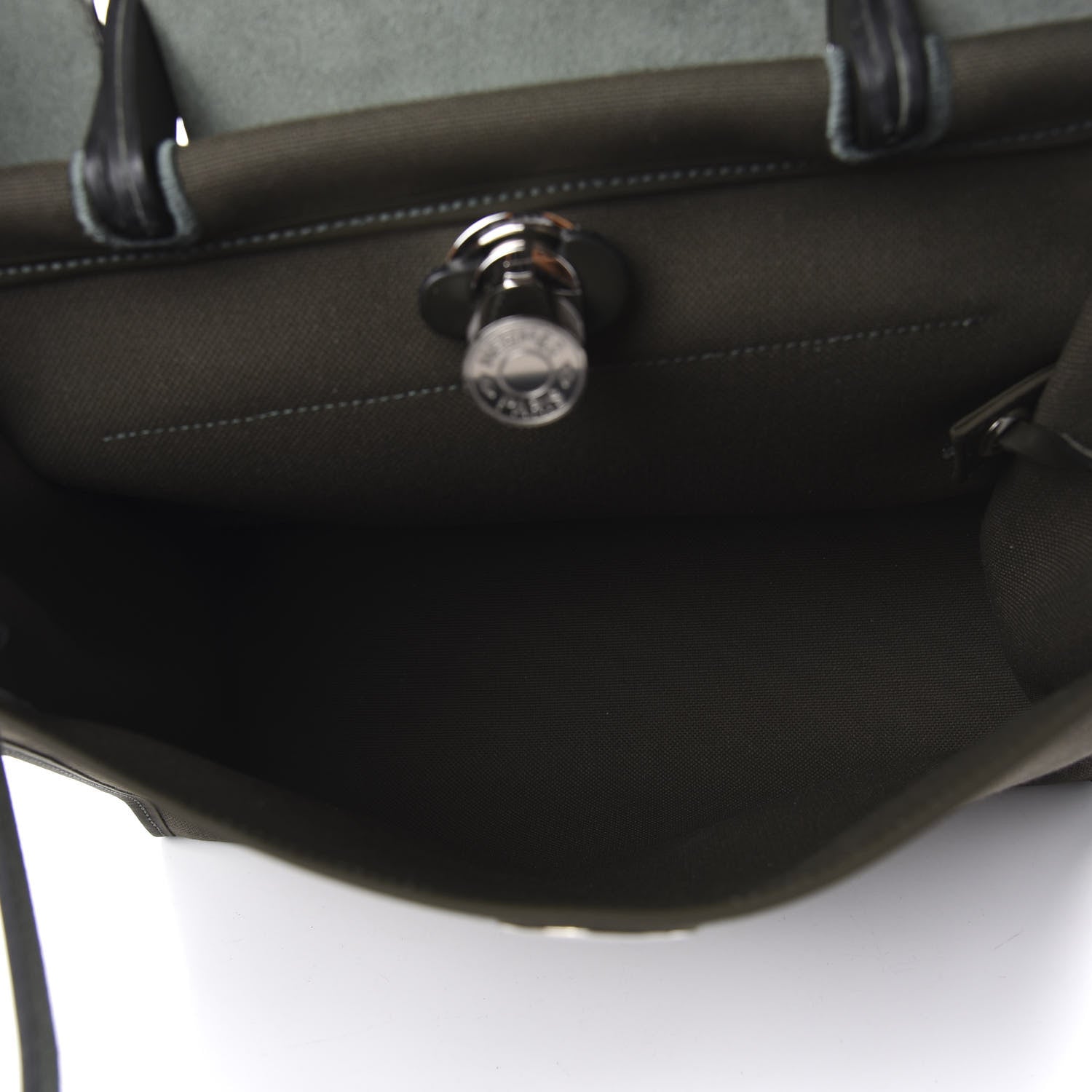 Hermes Vache Hunter Toile Herbag Zip 31 PM Kaki 5 of 8