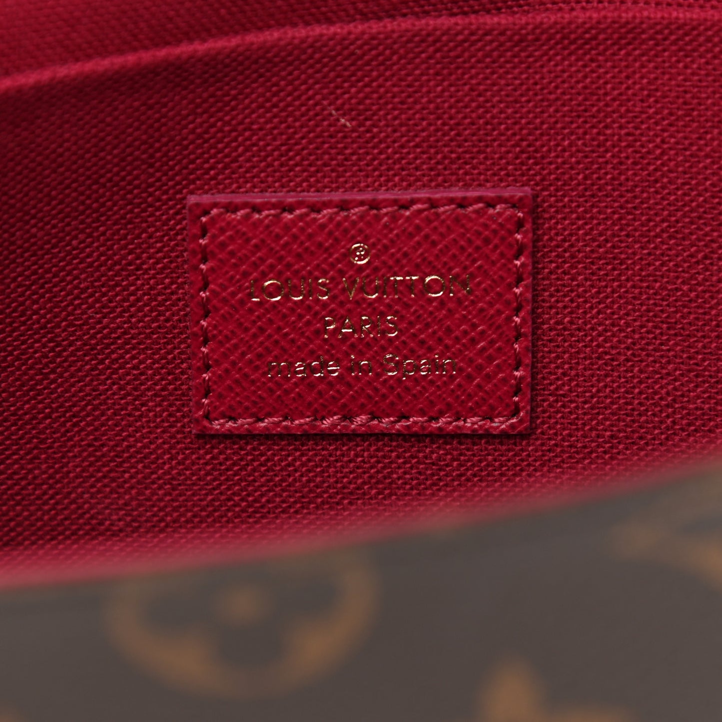 Monogram Pochette Felicie Chain Wallet Fuchsia