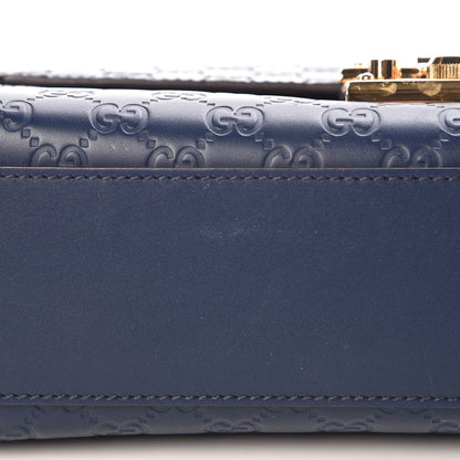 Gucci Guccissima Medium Padlock Shoulder Bag Blue Agata 13 of 18