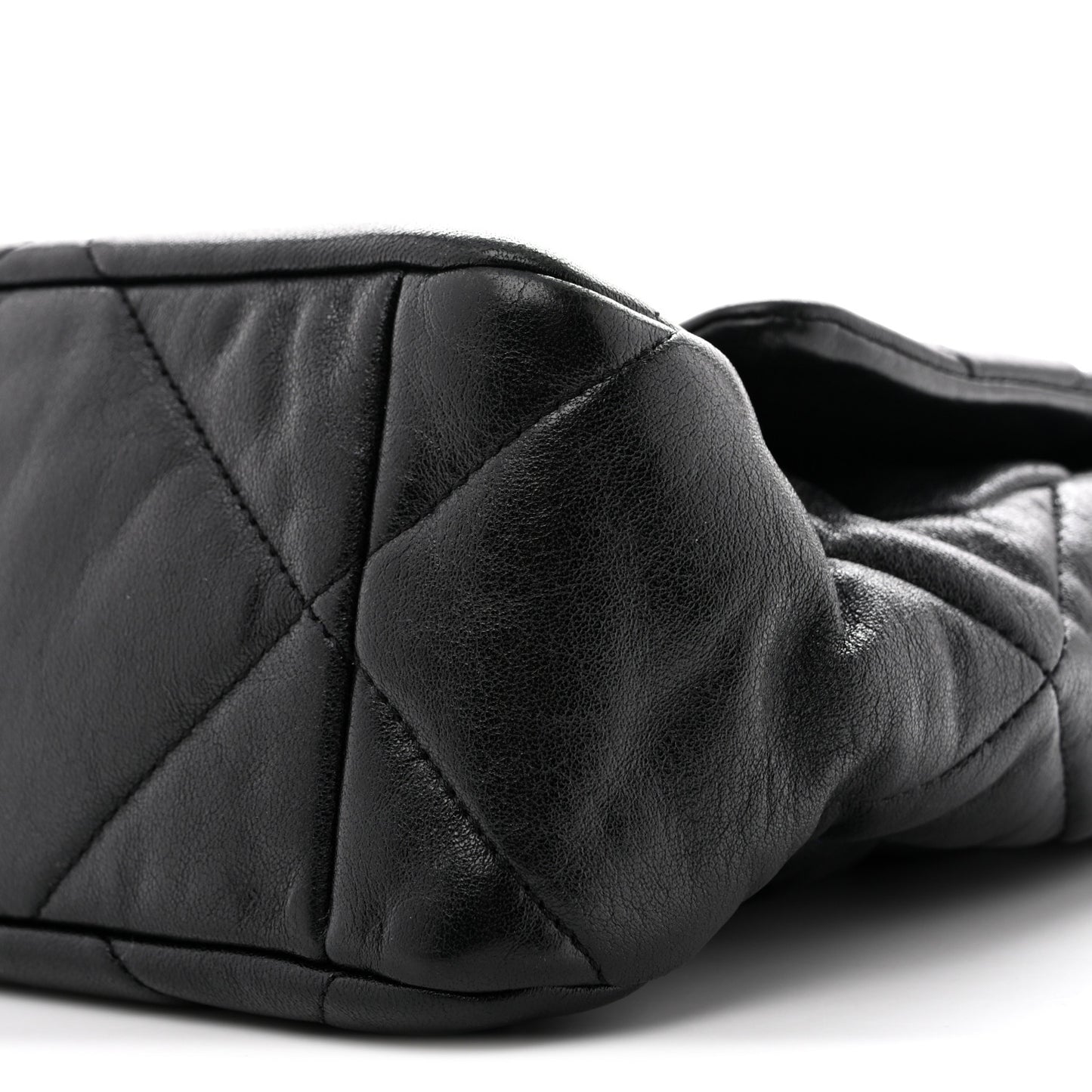 Lambskin Quilted Large Chanel 19 Flap Black