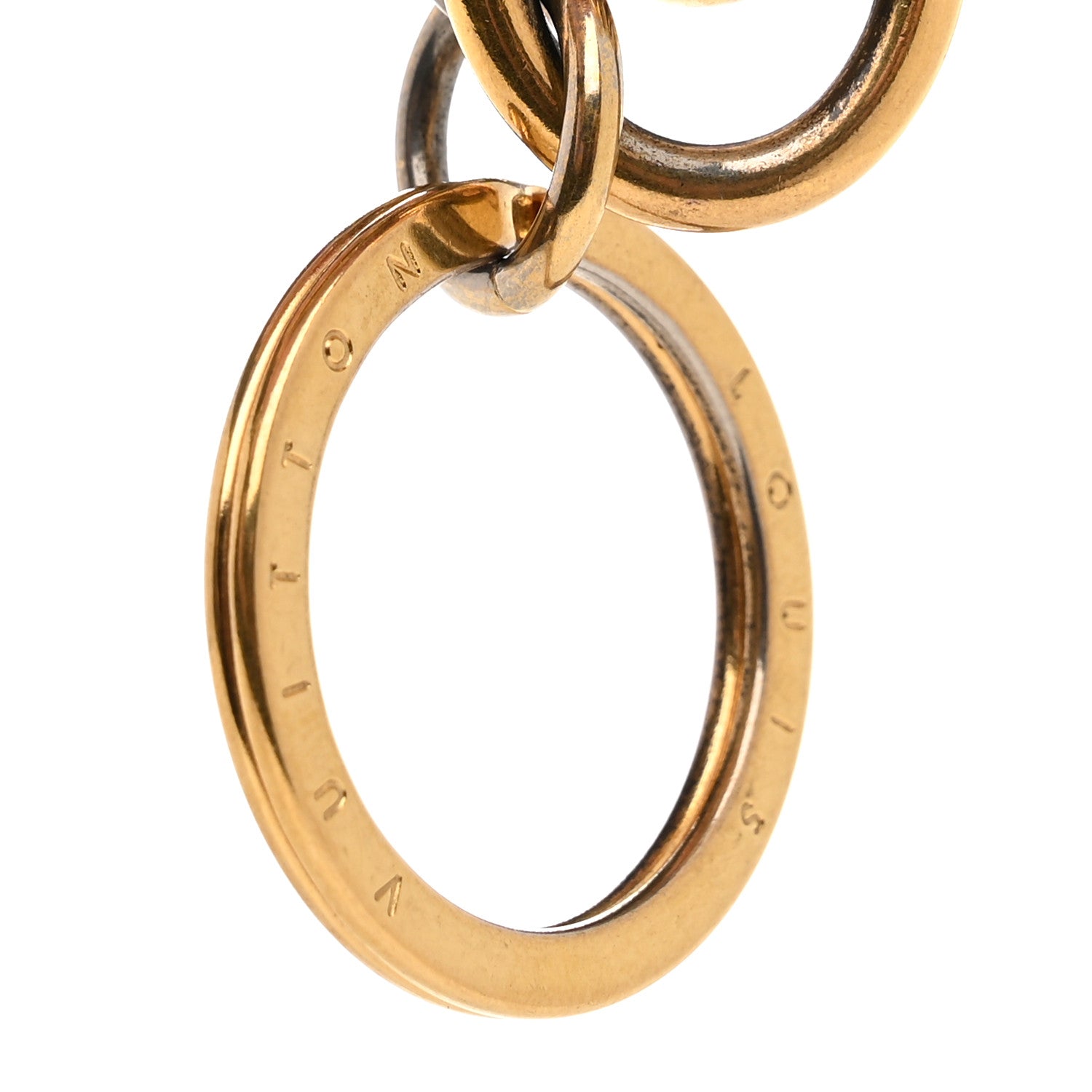 Louis Vuitton Metal Monogram Epi Spring Street Bag Charm Key Holder Gold 4 of 5
