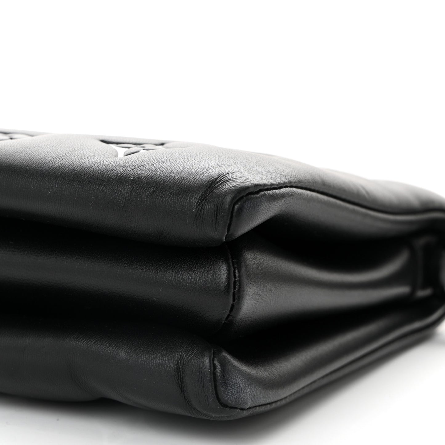 Lambskin Embossed Monogram Coussin PM Black White