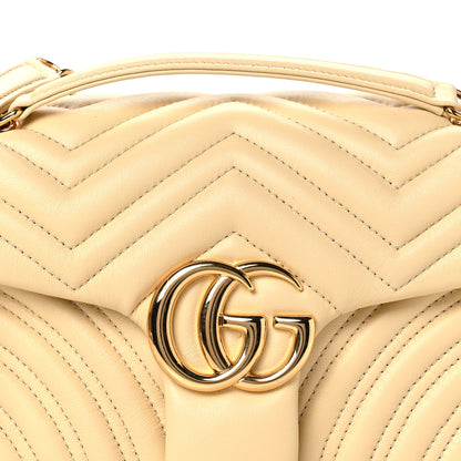 Gucci Lambskin Matelasse Medium GG Marmont Shoulder Bag Light Yellow 9 of 11