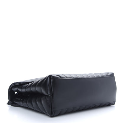 Saint Laurent Calfskin Y Quilted Monogram Medium Loulou Chain Satchel Black 4 of 9