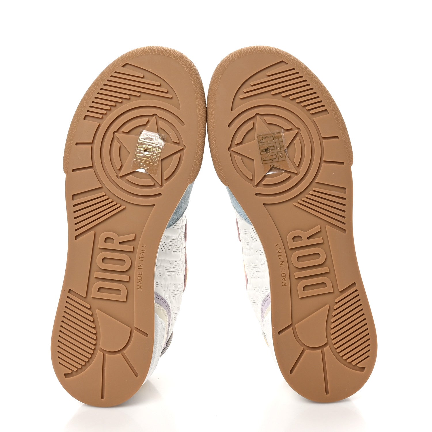 Christian Dior Calfskin Oblique Laser Perforated Dior One Low Sneakers 37.5 White Multicolor 7 of 9