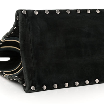 Christian Dior Suede Large Sea Book Tote Black 9 of 14