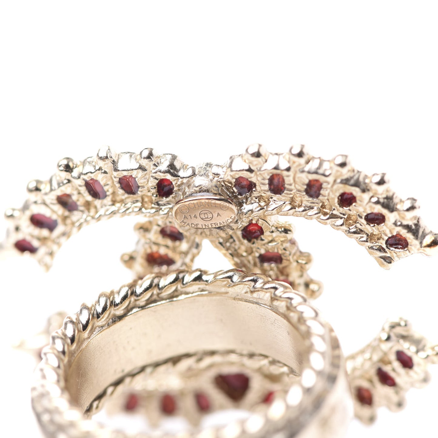 Enamel CC Ring 6 Red Gold