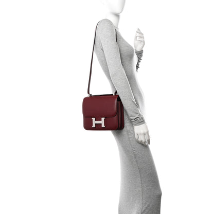 Hermes Grained Monsieur Constance 24 Rouge H 2 of 11