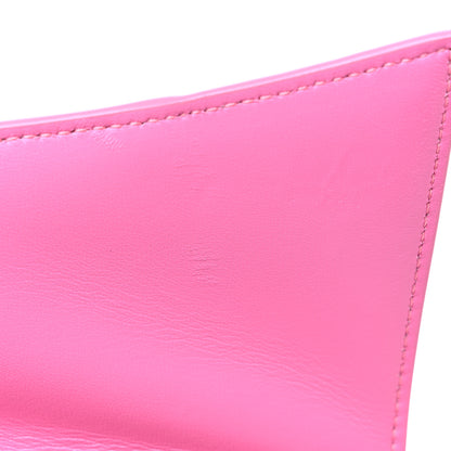 Balenciaga Shiny Calfskin Crocodile Embossed Small Hourglass Sling Shoulder Bag Baby Pink 12 of 15