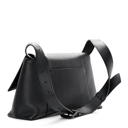 Balenciaga Semi Shiny Smooth Calfskin Monochrome Small Downtown Shoulder Bag Black 3 of 13