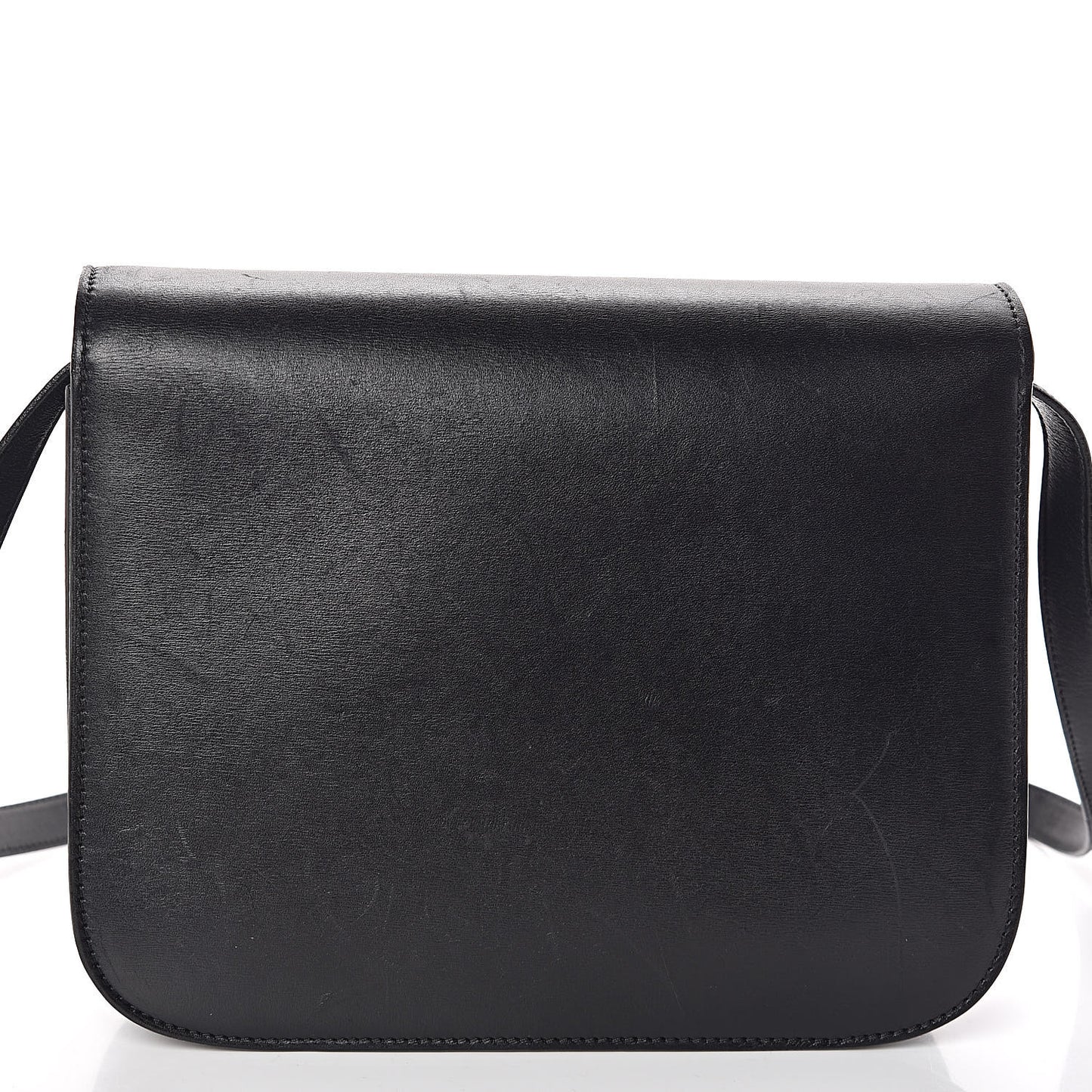 Box Calfskin Medium Classic Box Flap Bag Black