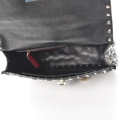 Valentino Garavani Lambskin Medium Rockstud Spike Shoulder Bag Black 5 of 9
