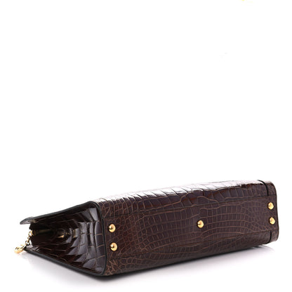 Gucci Alligator Medium Ophidia Top Handle Chain Brown 4 of 11