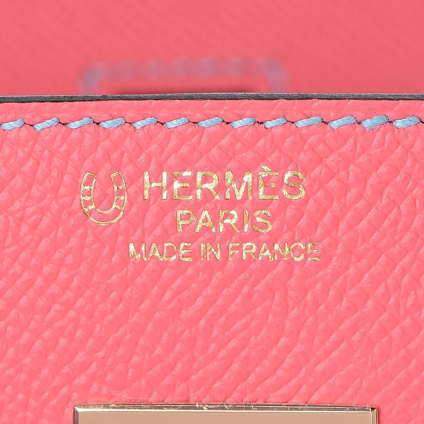 Epsom Horseshoe Birkin 30 Rose Azalee Bleu Saphir