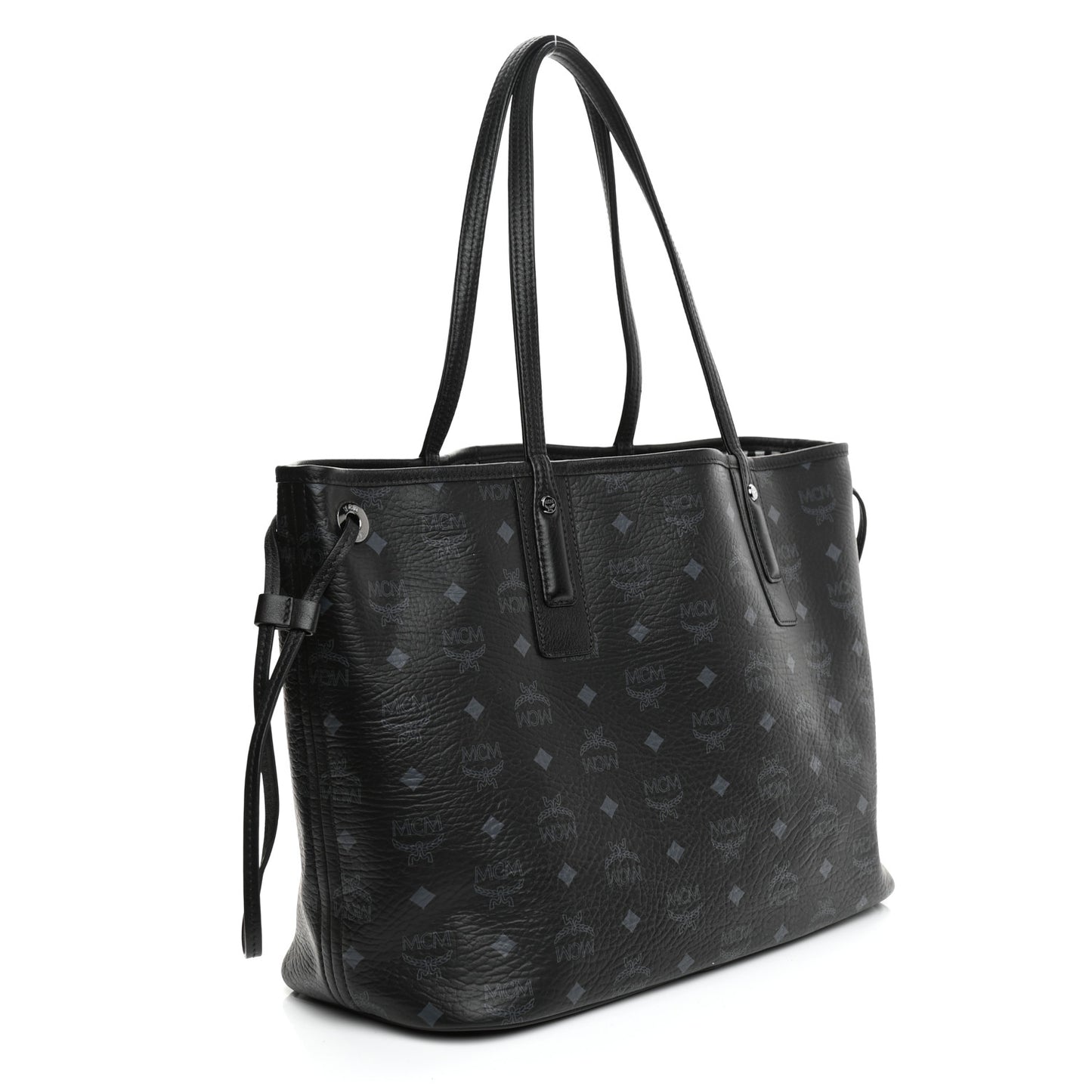 Visetos Medium Reversible Shopper Tote Black