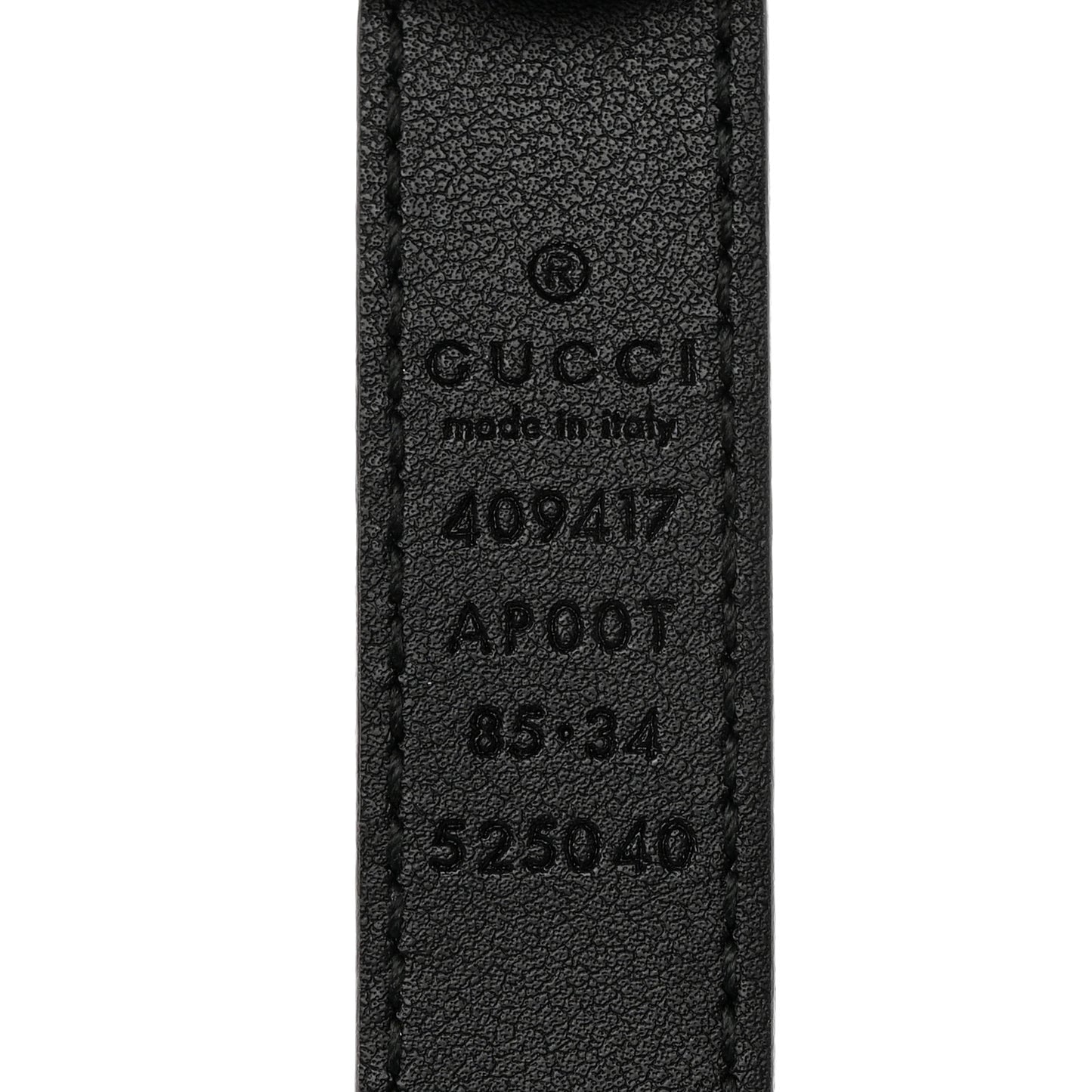 Calfskin Double G 20mm Belt 85 34 Black