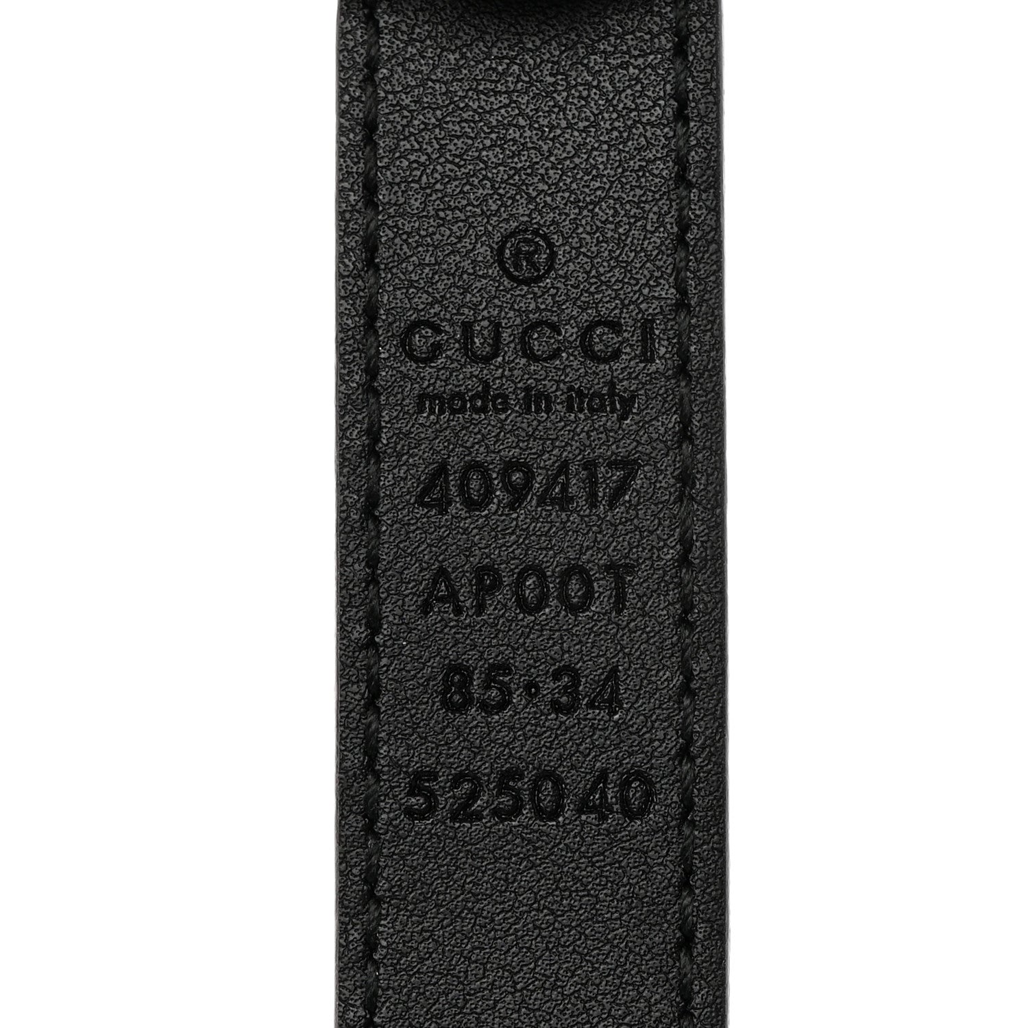 Gucci Calfskin Double G 20mm Belt 85 34 Black 5 of 7