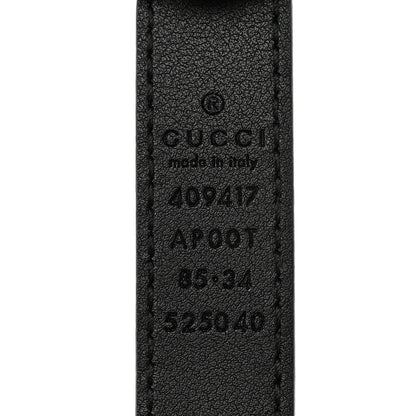 Gucci Calfskin Double G 20mm Belt 85 34 Black 5 of 7