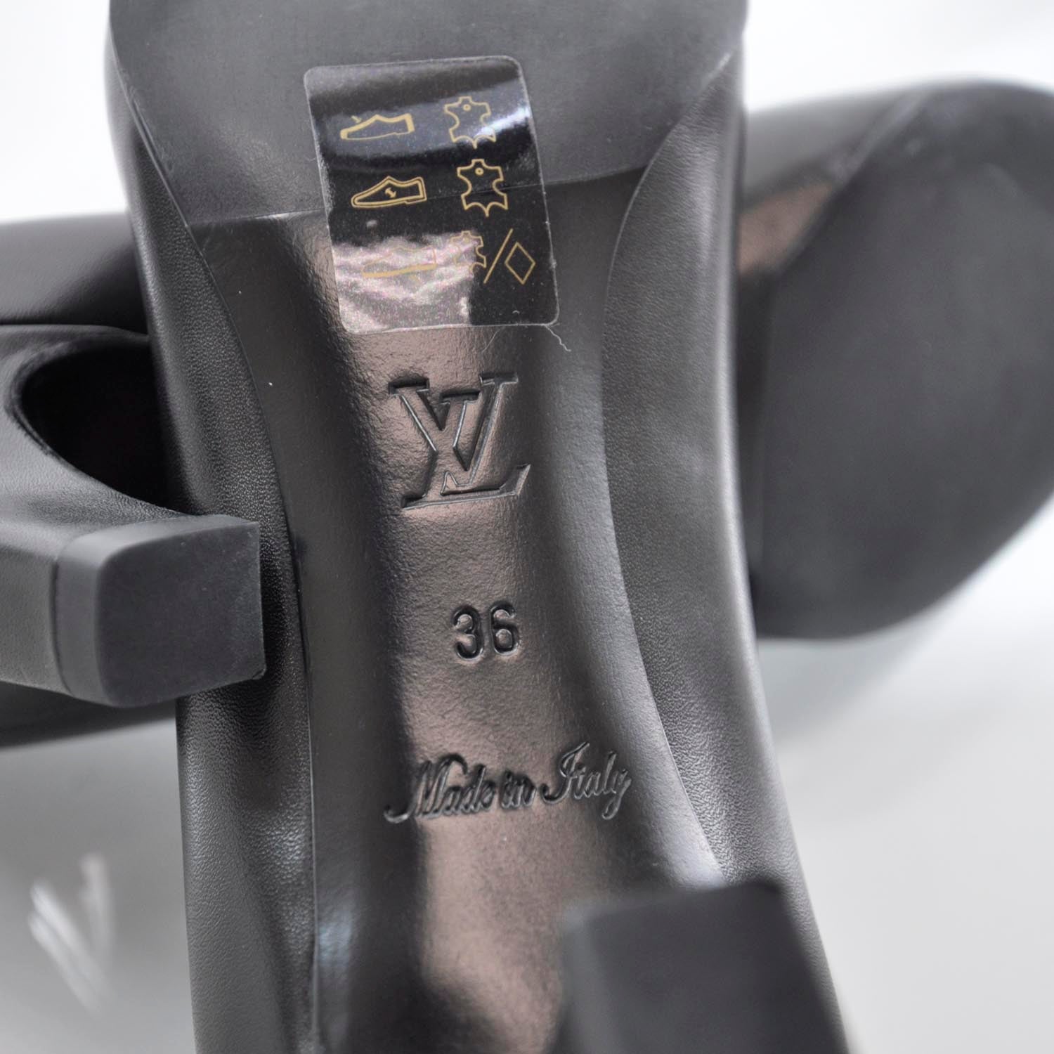 Louis Vuitton Leather Bow Heels 36 Black 7 of 8